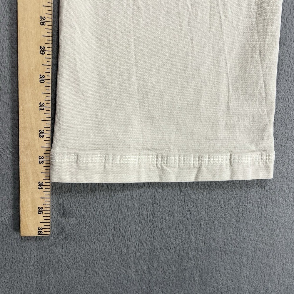 American Eagle Womens 6 L White Cargo Classic Bootcut High Rise Drawstring Y2K - Picture 9 of 12